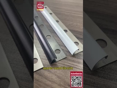 বুলনাস সিলভার স্টেইনলেস স্টীল টাইল ট্রিম 2.5 মিটার মেটাল শাওয়ার টাইল শেষ ট্রিম