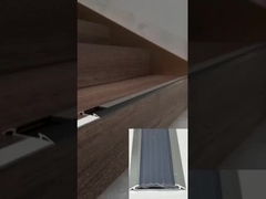 নমনীয় নন-স্লিপ অ্যালুমিনিয়াম সিঁড়ি নজিং এজ ট্রিম ফ্ল্যাট স্টেপ ট্রিপ ট্রিম