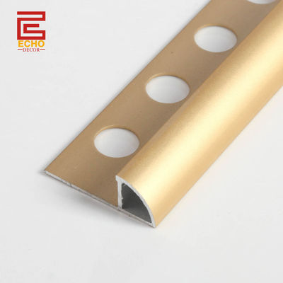 গুণ  Decorative Aluminum Tile Trim Quarter Round On Tile Metal Border Tile Edging Trim কারখানা