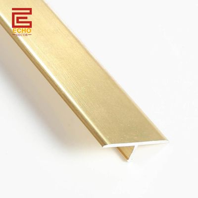 গুণ  Aluminium Exterior Flooring T Molding Transition Strip Room Metal Floor Divider Strips কারখানা