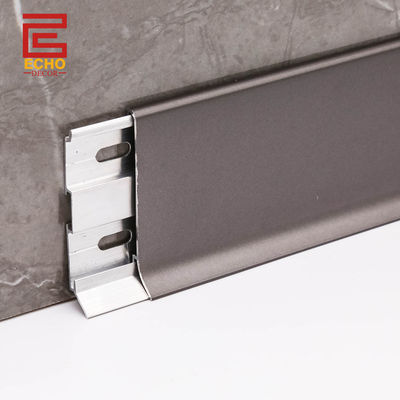 গুণ  Aluminium Skirting Board Profiles Waterproof Skirting Baseboard Covers কারখানা