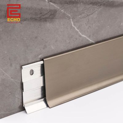 সুশৃঙ্খল স্টেইনলেস স্টীল Skirting বোর্ড প্রোফাইল হোমস মেঝে Skirting ট্রিম