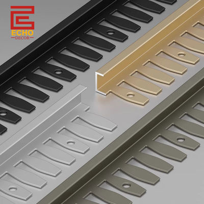 নমনীয় ম্যাট কালো অ্যালুমিনিয়াম প্রান্ত টাইল ট্রিম টাইল বর্ডার স্ট্রিপস